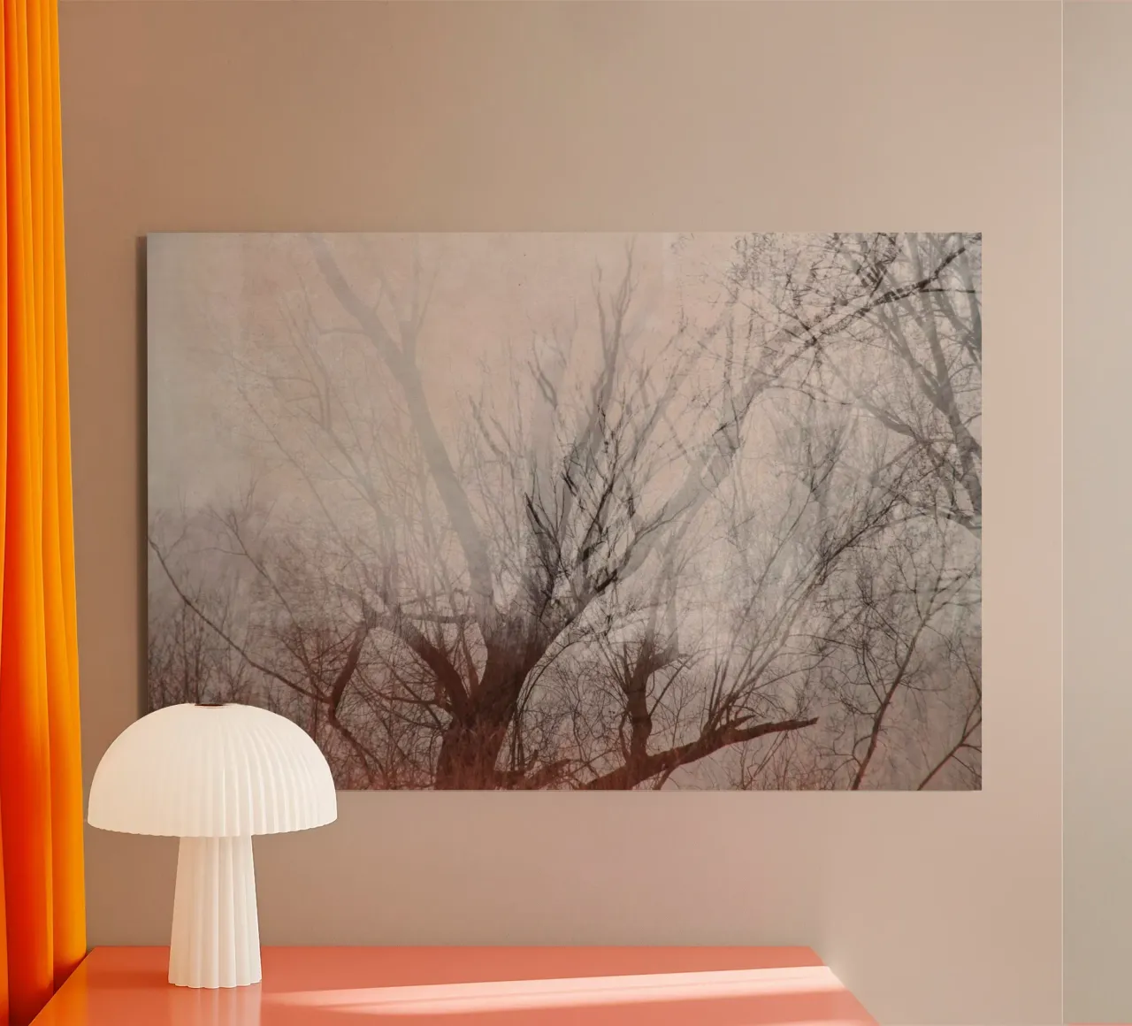 lakeshore trees alluminio dibond da Visuelle Poesie am Wegesrand