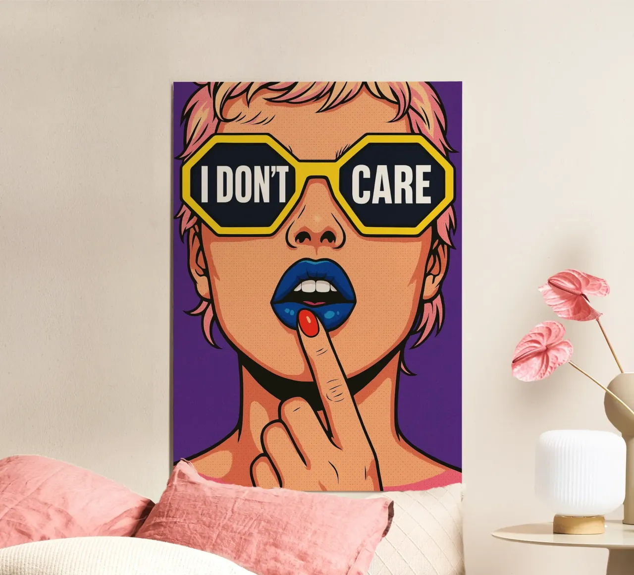 Donne che non mi interessano poster con telaio in alluminio da kadilans