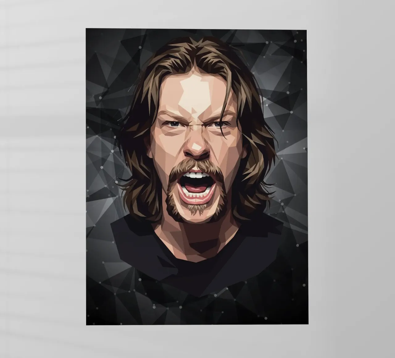 James Hetfield Urlo Low Poly pellicola backlit da Low Profile