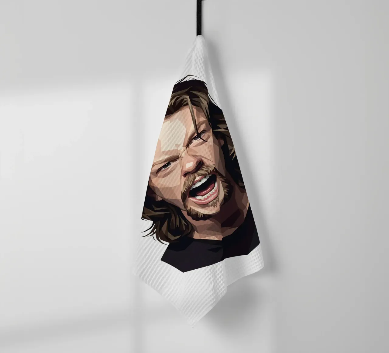 James Hetfield Urlo Low Poly canovaccio da cucina da Low Profile