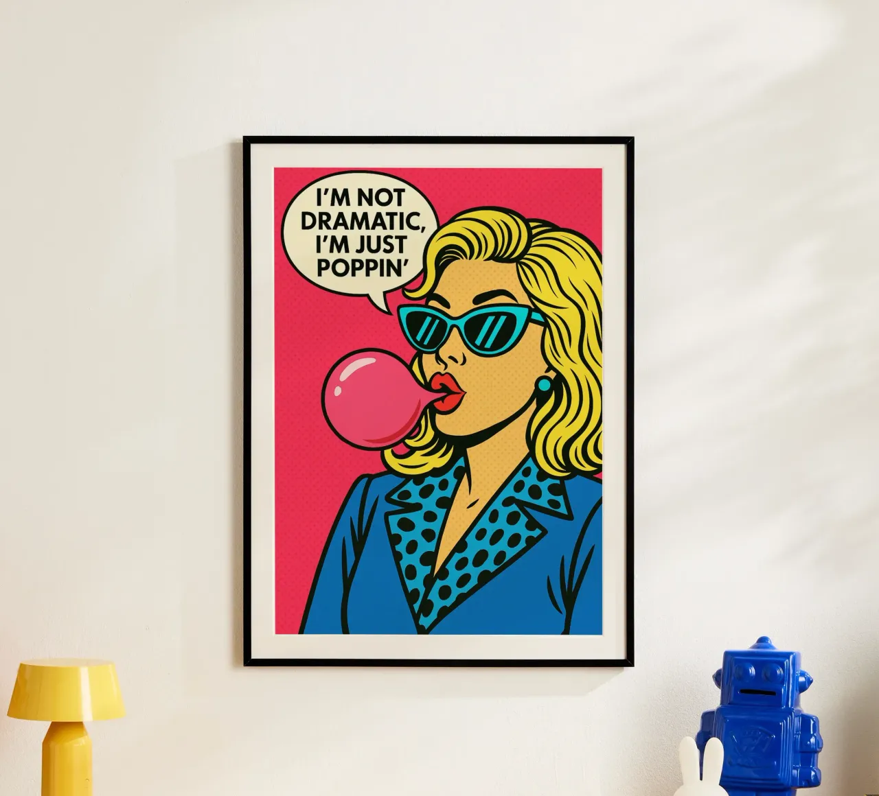 Le donne non sono drammatiche, sono solo un poppin poster con telaio in legno da kadilans