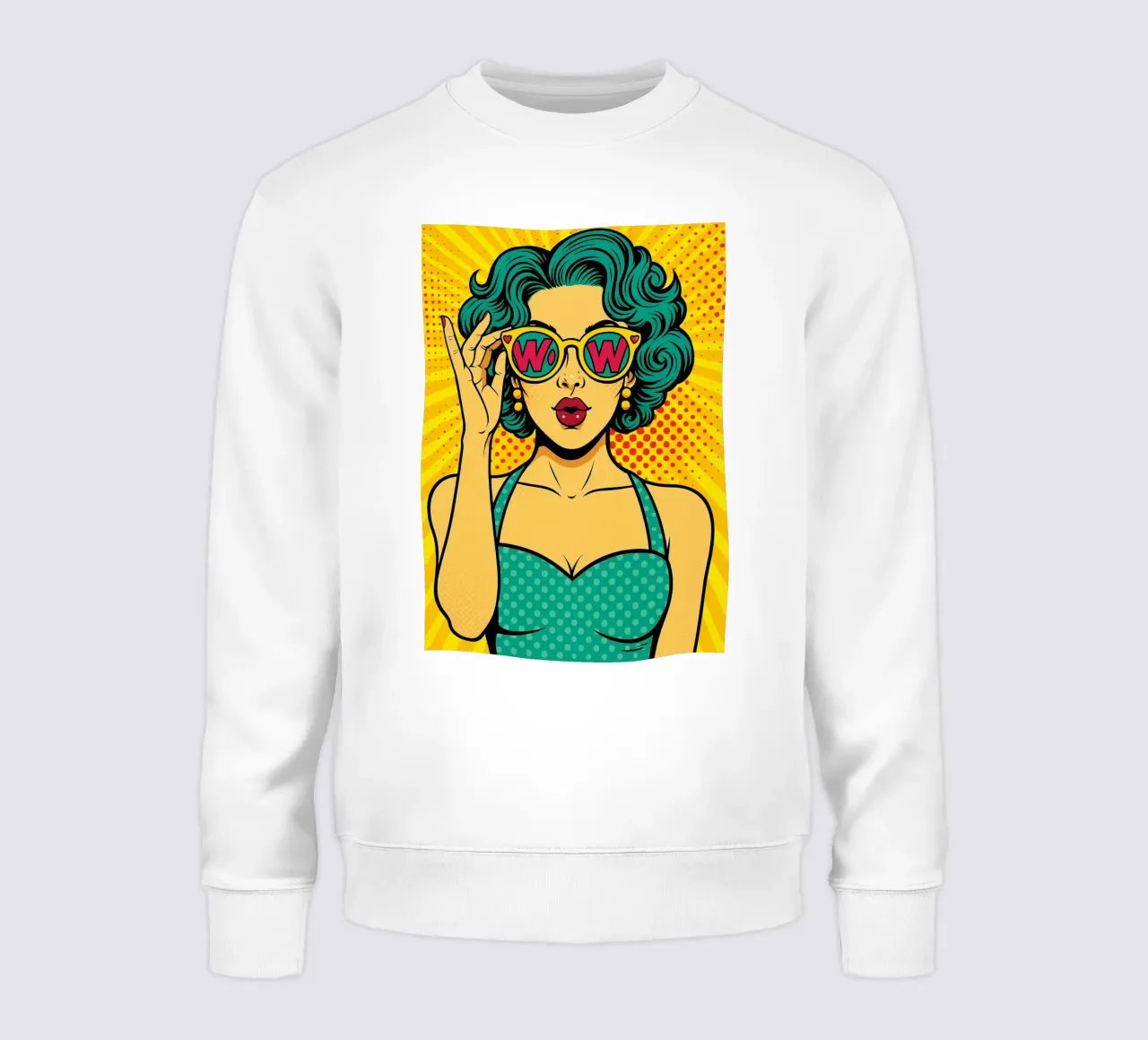 donne retro popart felpa da kadilans