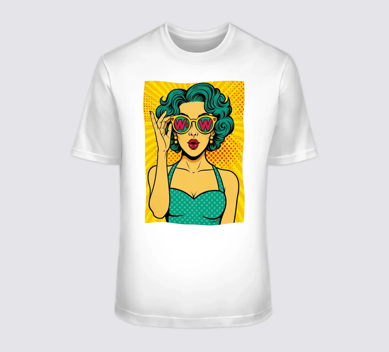 donne retro popart t-shirt da kadilans