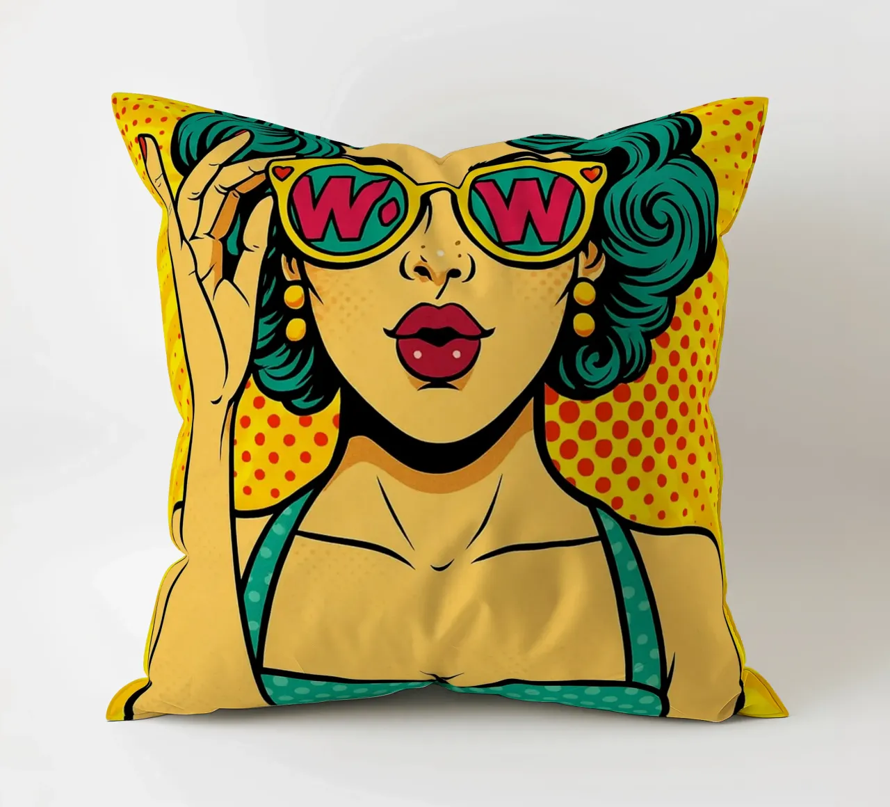 donne retro popart cuscino da kadilans
