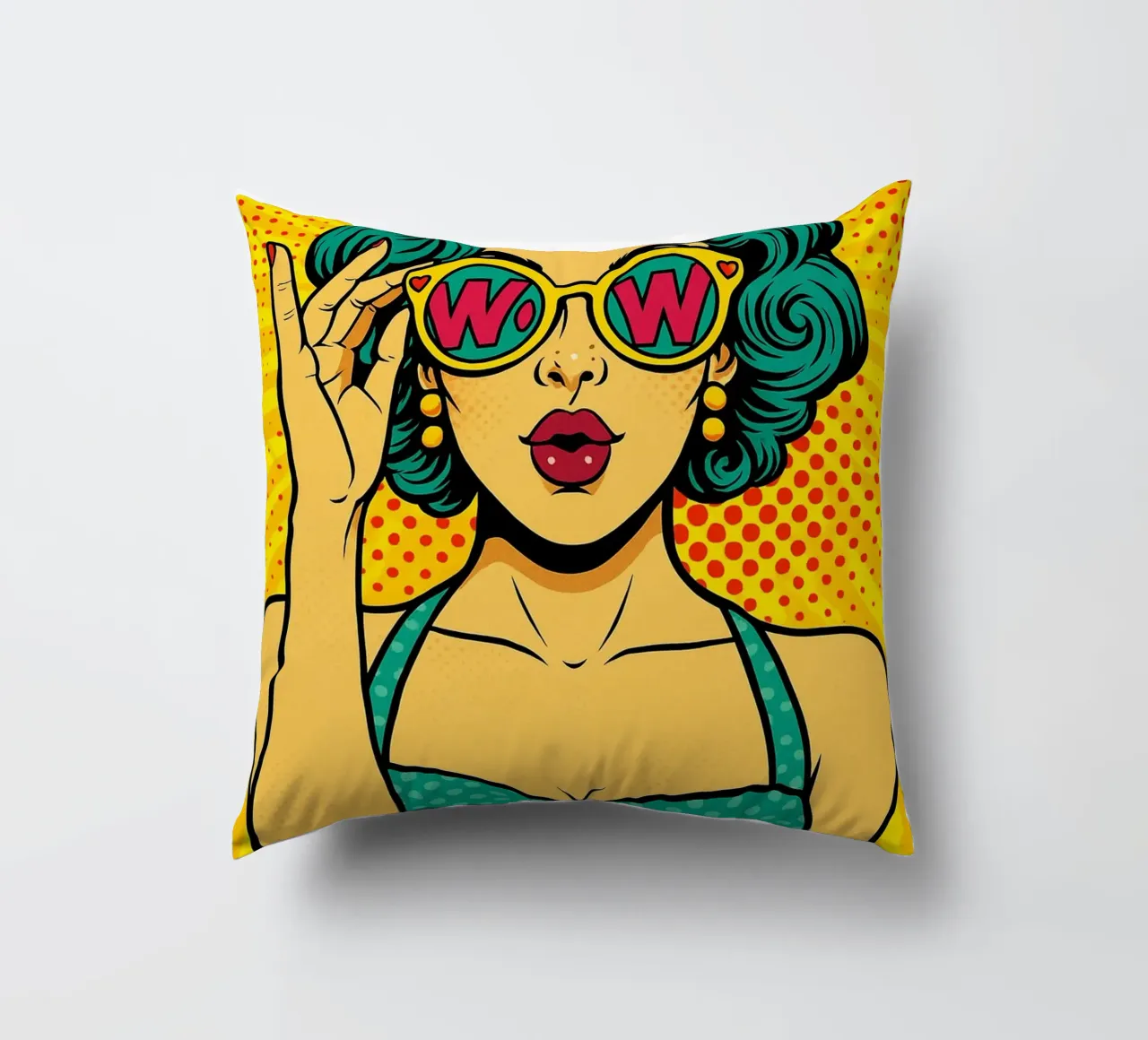 donne retro popart cuscino da kadilans
