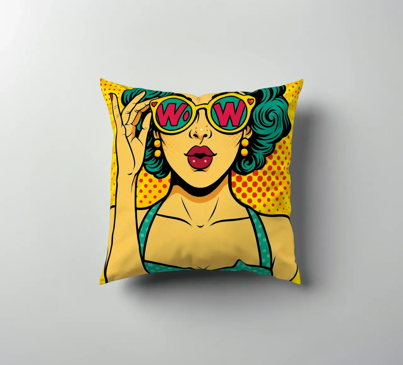donne retro popart cuscino da kadilans