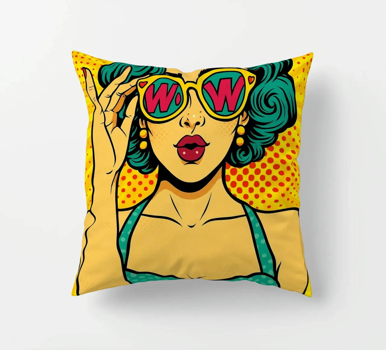 donne retro popart cuscino da kadilans