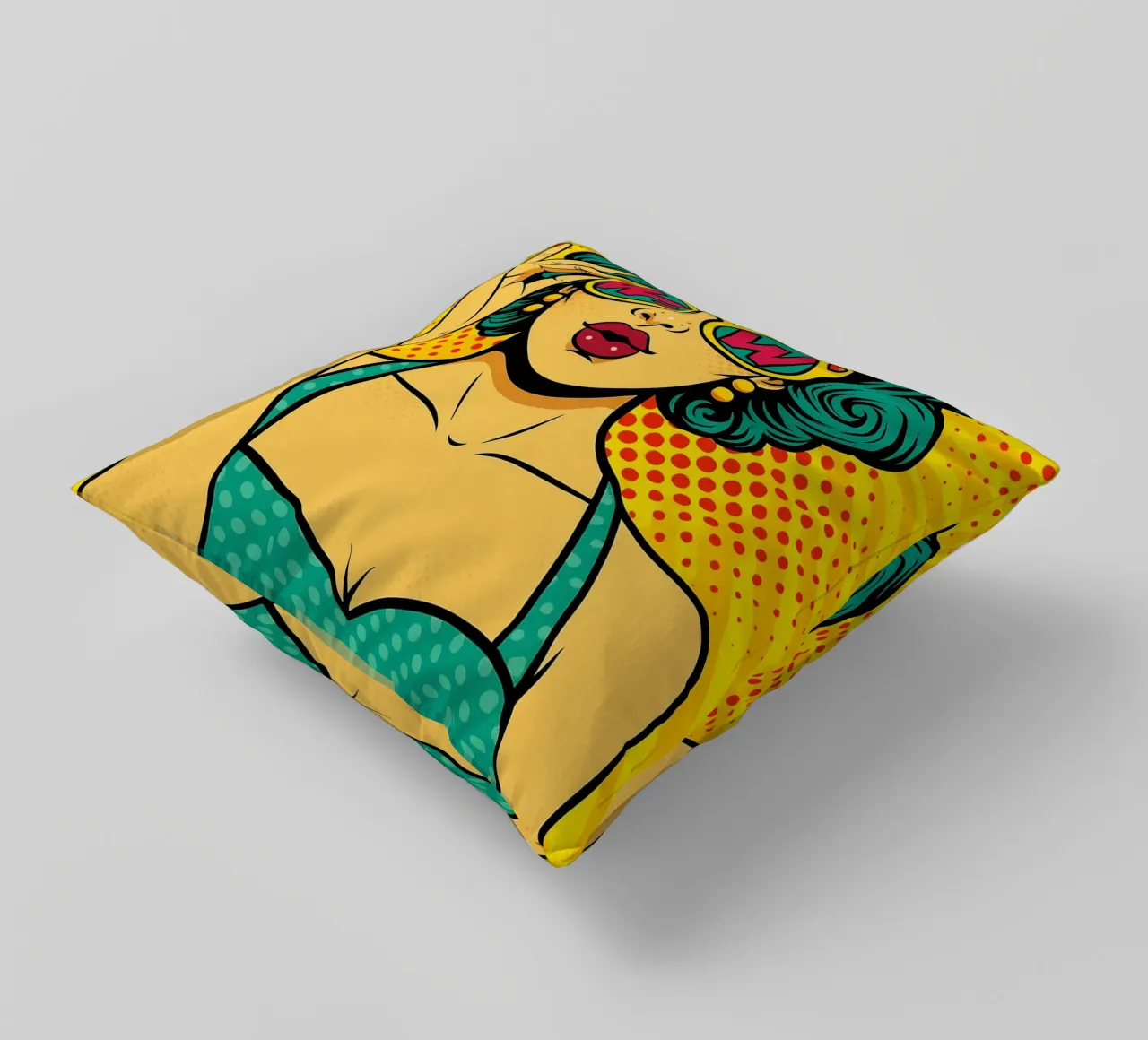 donne retro popart cuscino da kadilans