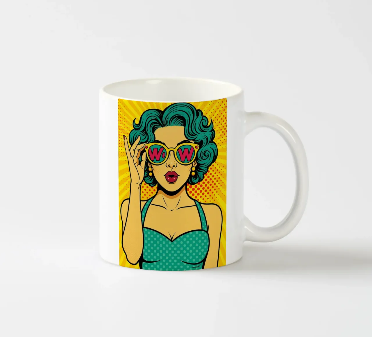 donne retro popart tazza in ceramica da kadilans