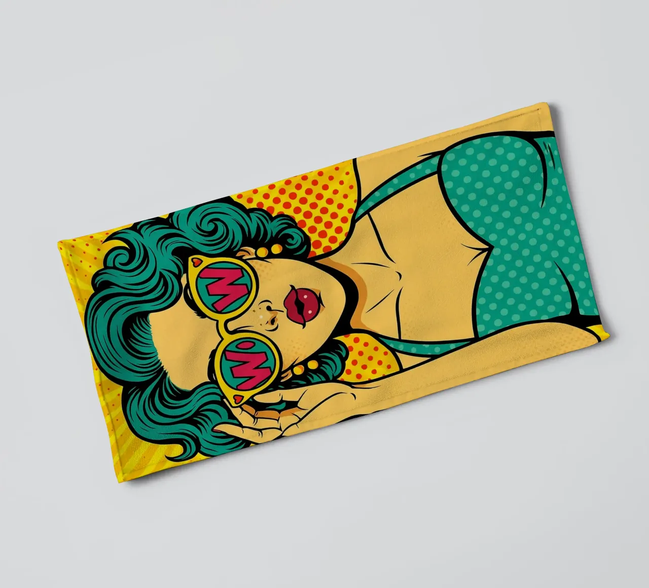 donne retro popart asciugamano da bagno da kadilans