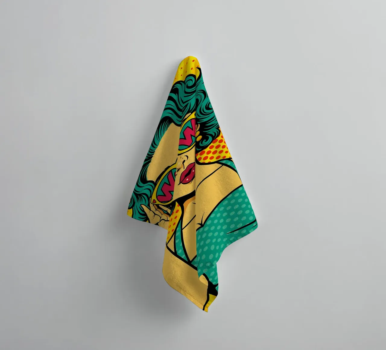 donne retro popart asciugamano da bagno da kadilans