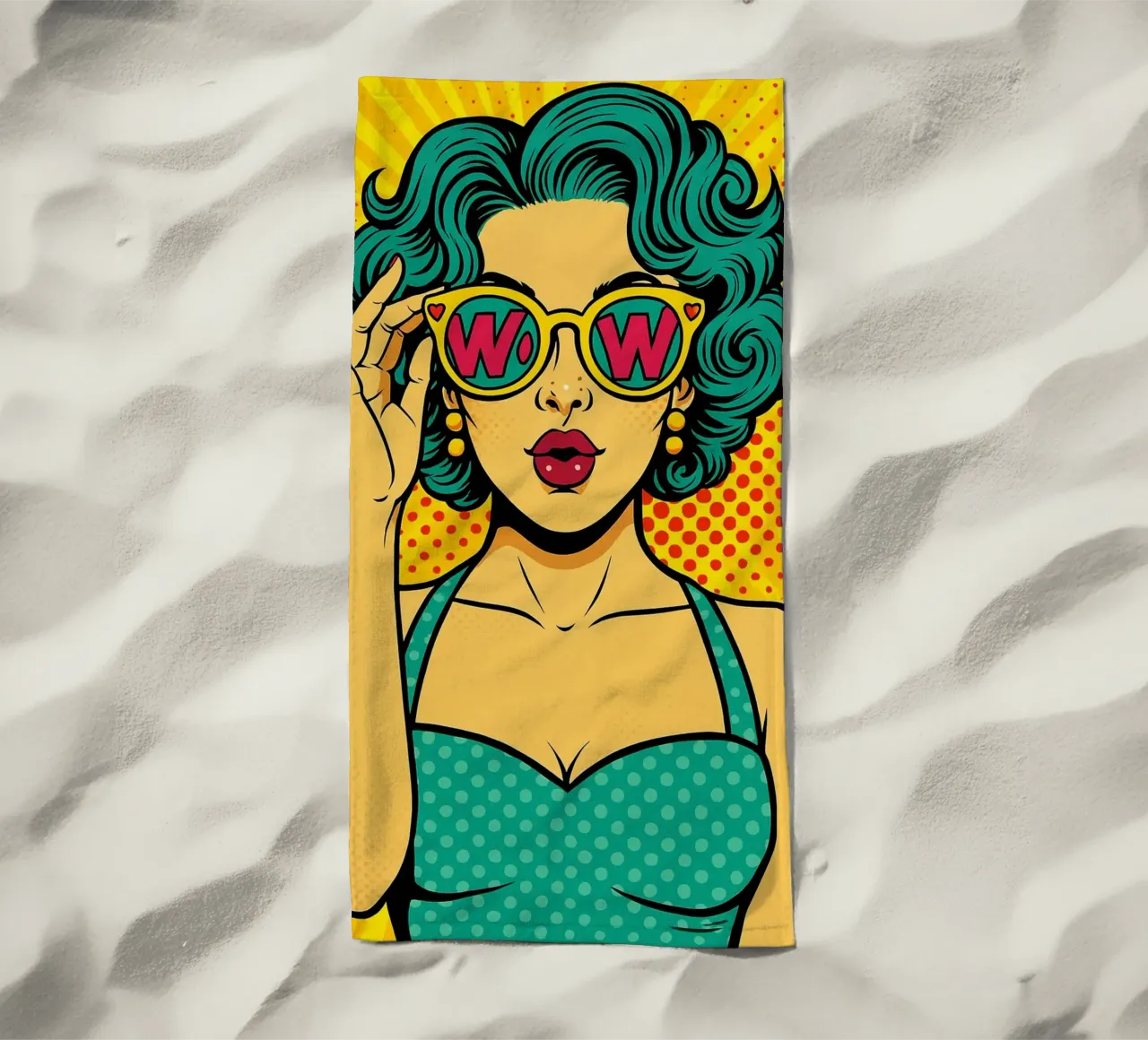 donne retro popart telo mare da kadilans