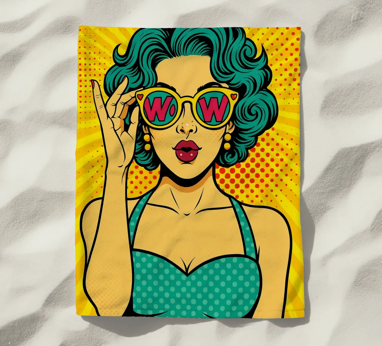 donne retro popart telo mare da kadilans