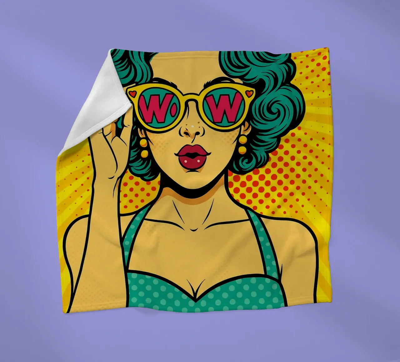 donne retro popart coperta in pile da kadilans