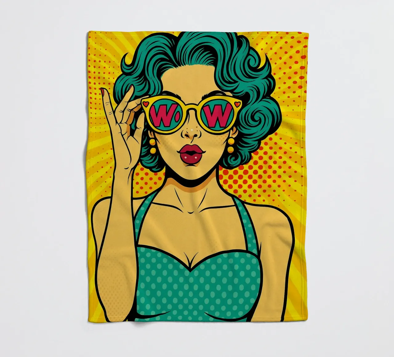 donne retro popart coperta in pile da kadilans