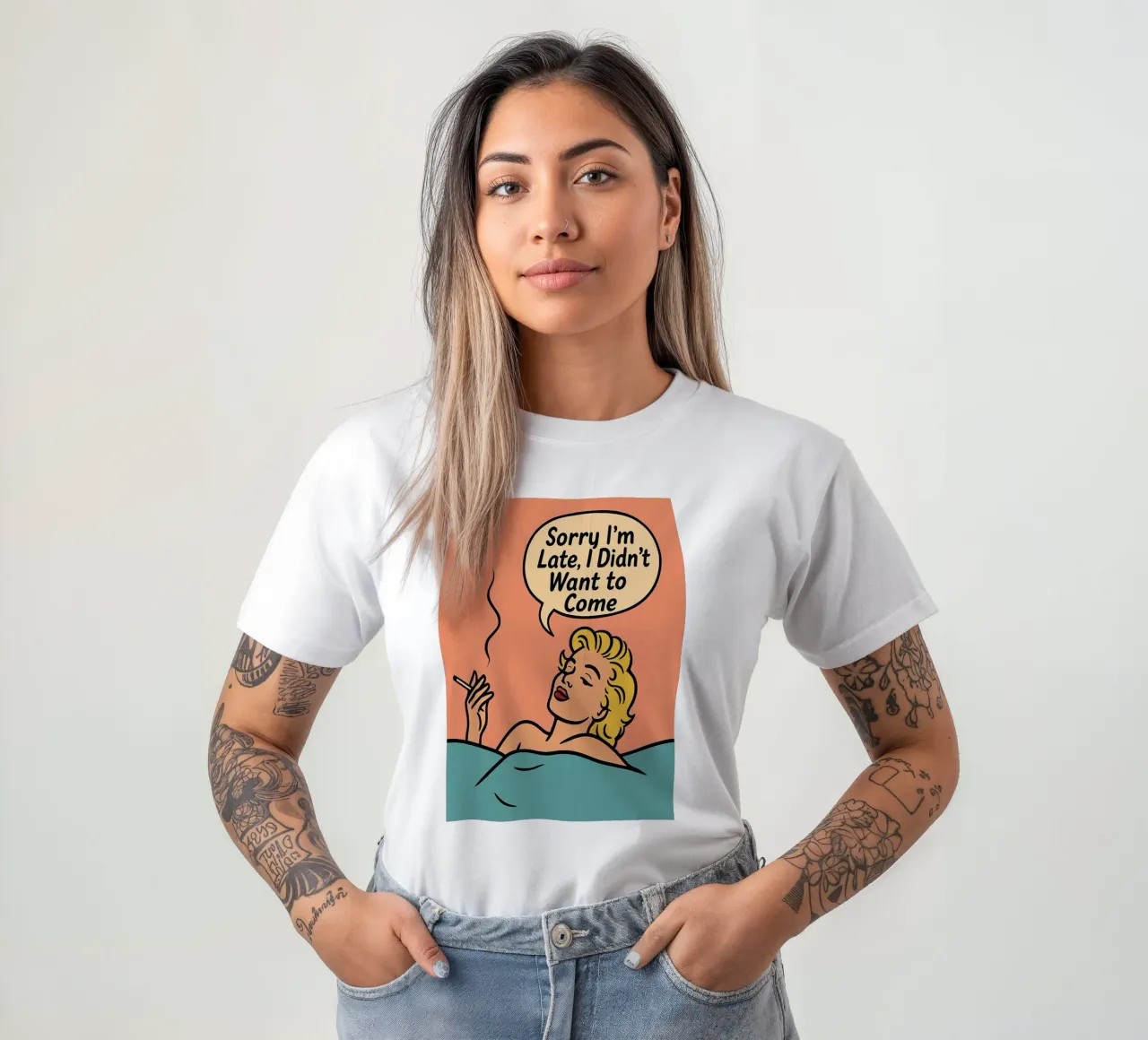 donne retro popart t-shirt da kadilans