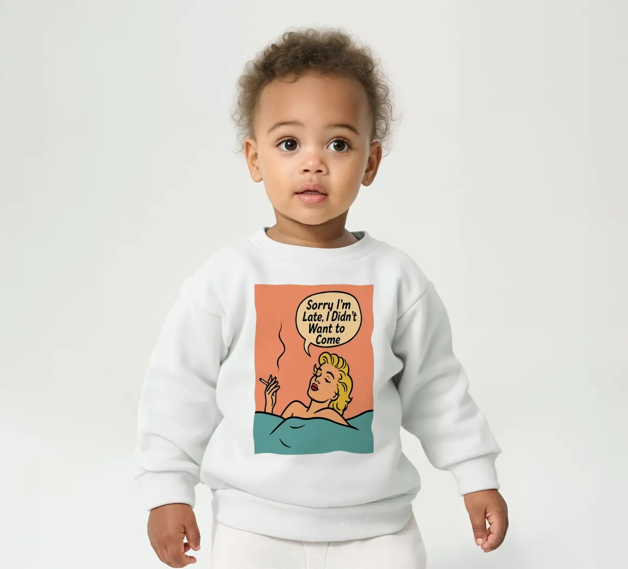 donne retro popart felpa neonato da kadilans