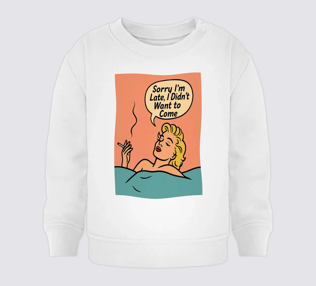 donne retro popart felpa neonato da kadilans