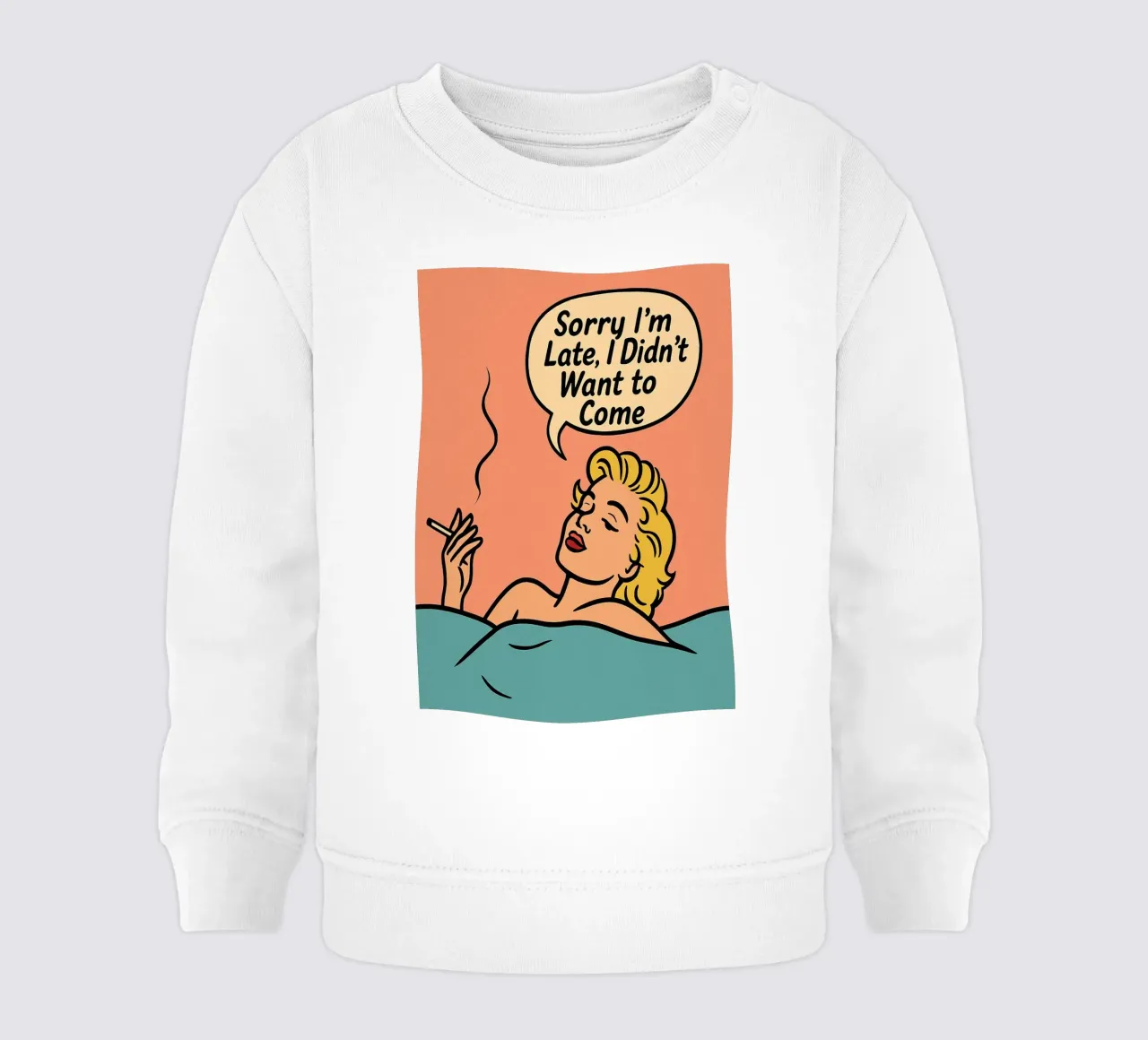 donne retro popart felpa neonato da kadilans