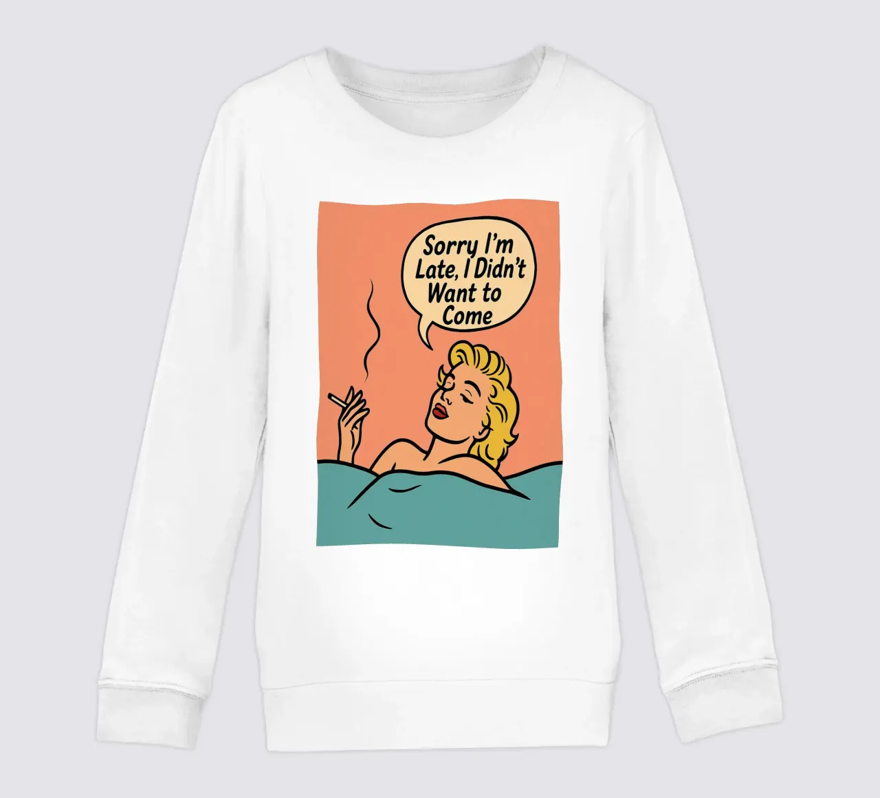 donne retro popart felpa bambino da kadilans