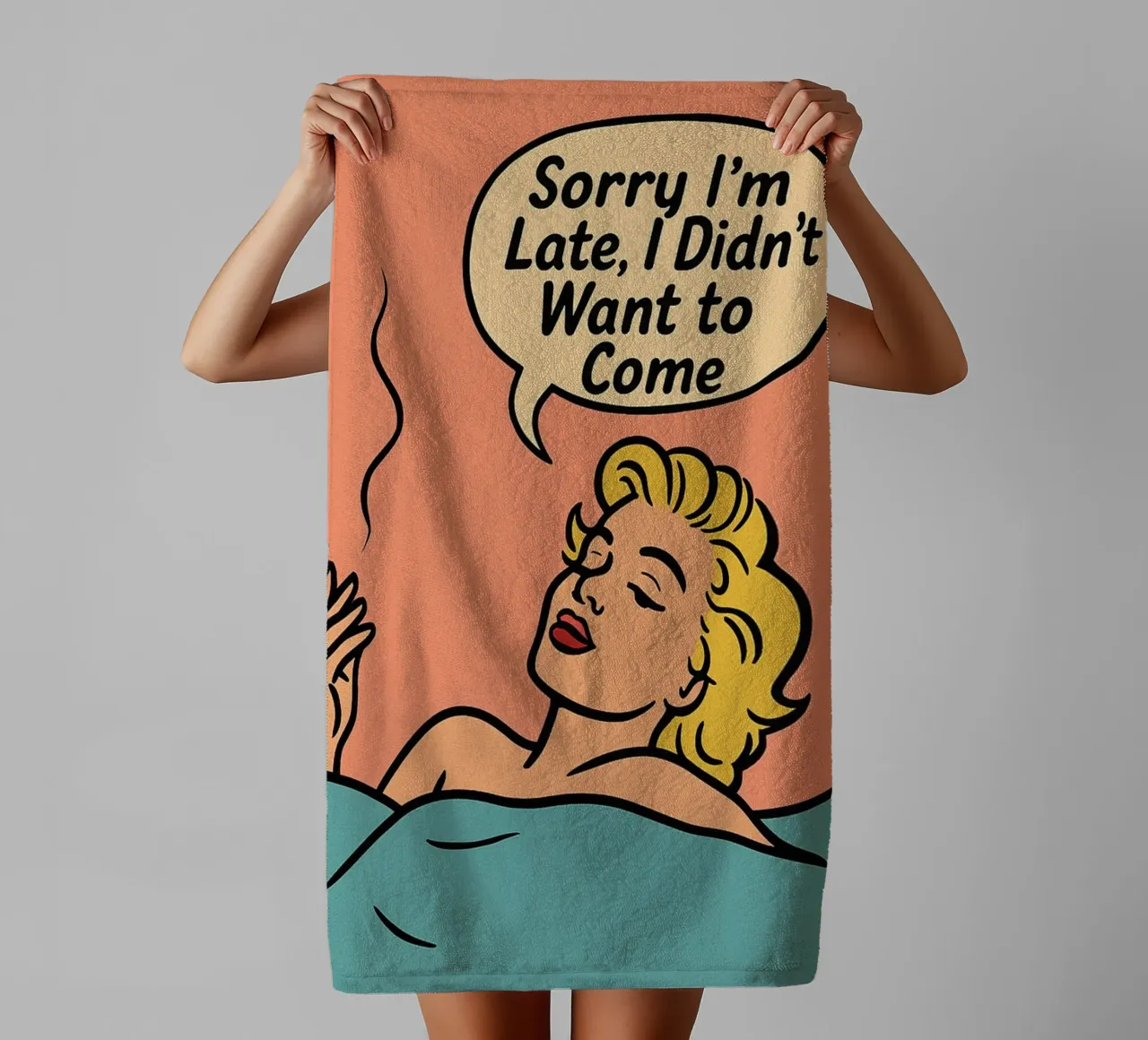 donne retro popart asciugamano da bagno da kadilans