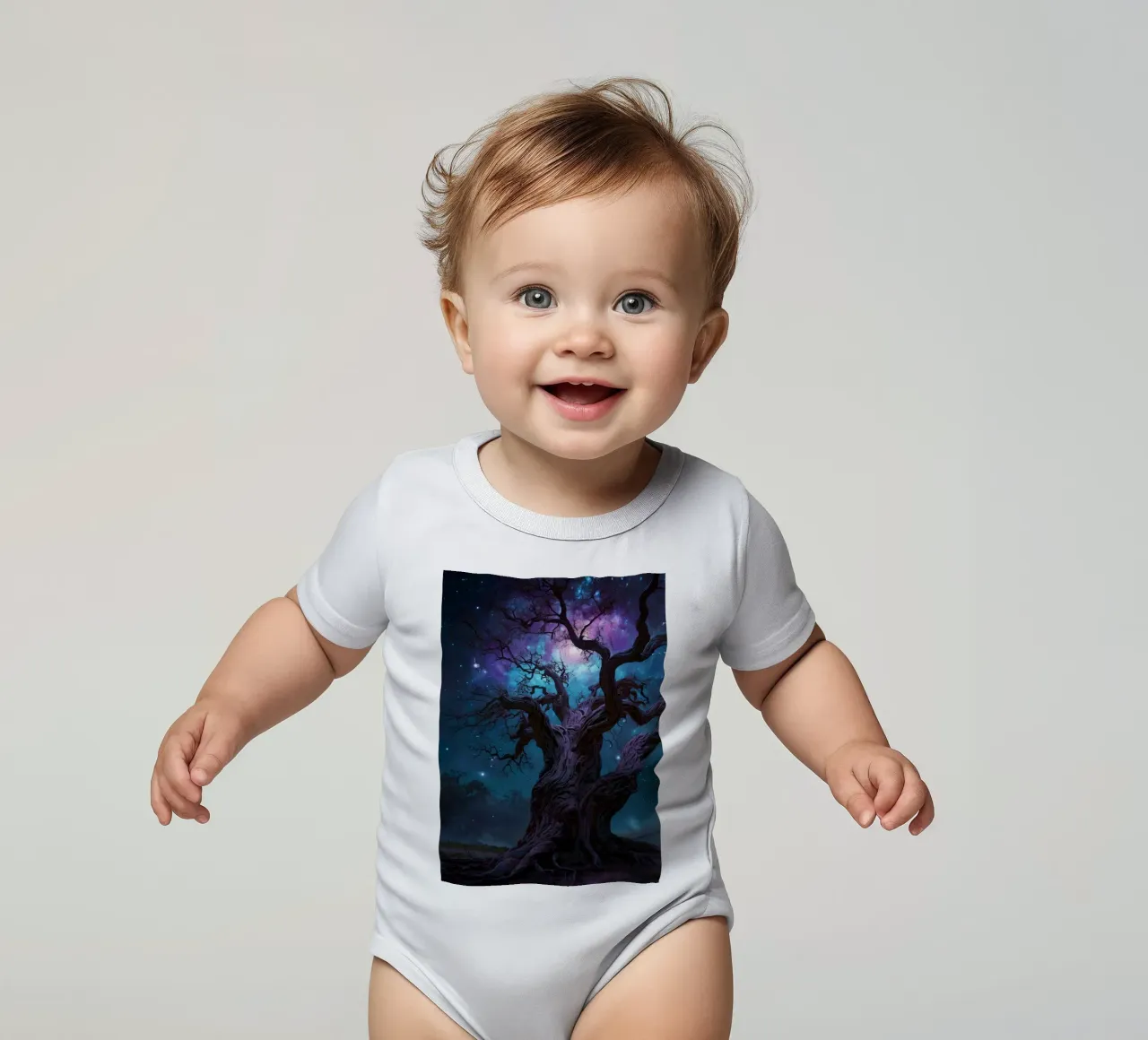 Albero magico 1 body neonato maniche corte da Delaney Okuneva