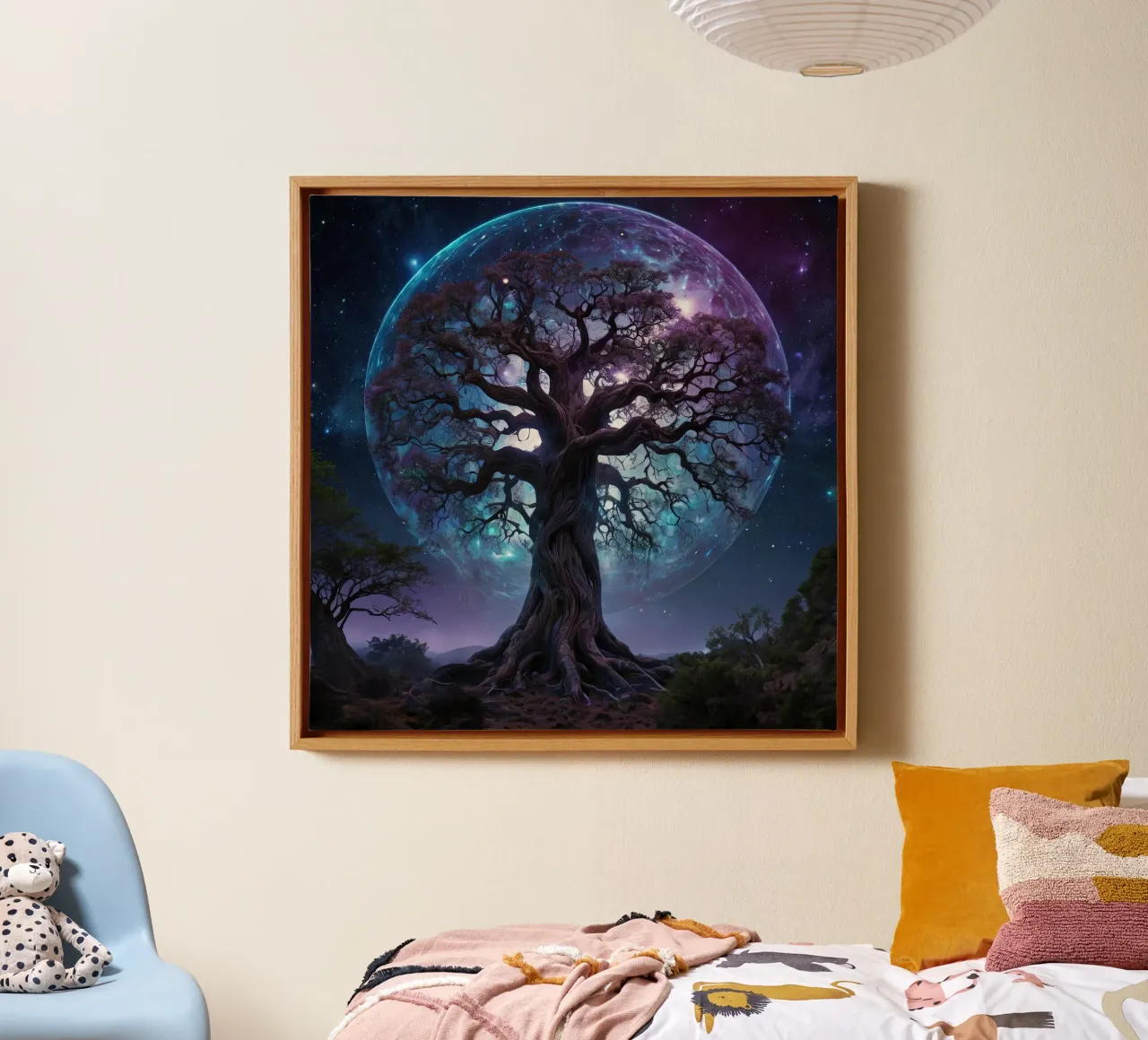 Albero magico 2 tela con Cornice a cassetta da Delaney Okuneva