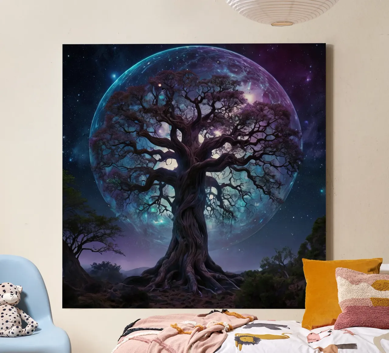 Albero magico 2 tela con Cornice a cassetta da Delaney Okuneva
