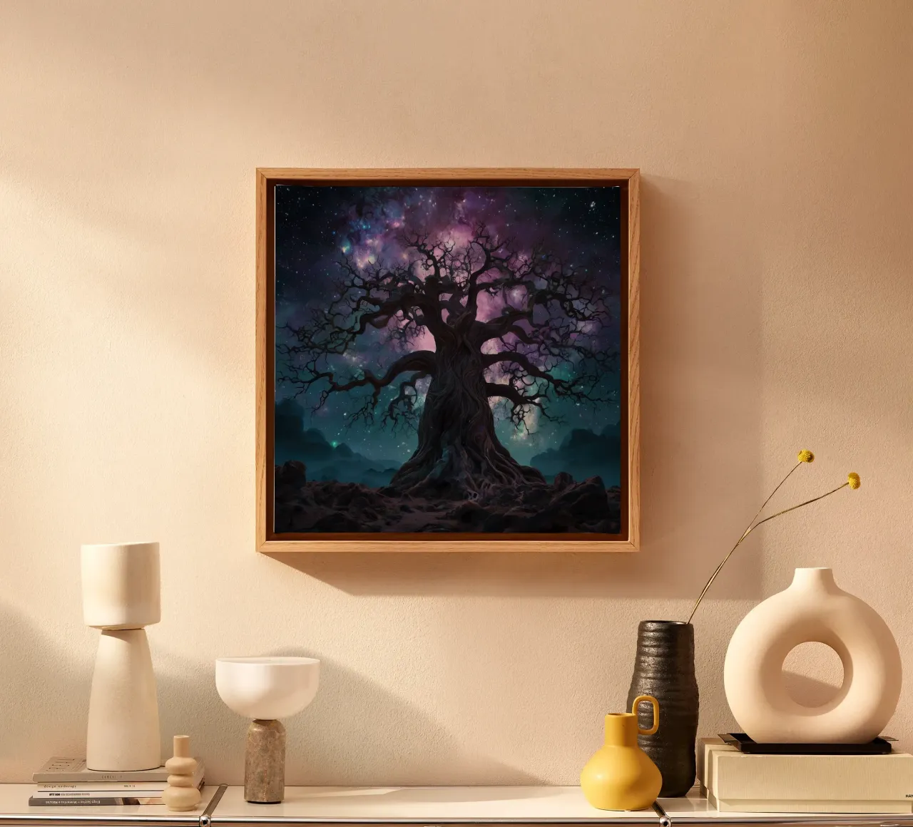 Albero magico 4 tela con Cornice a cassetta da Delaney Okuneva