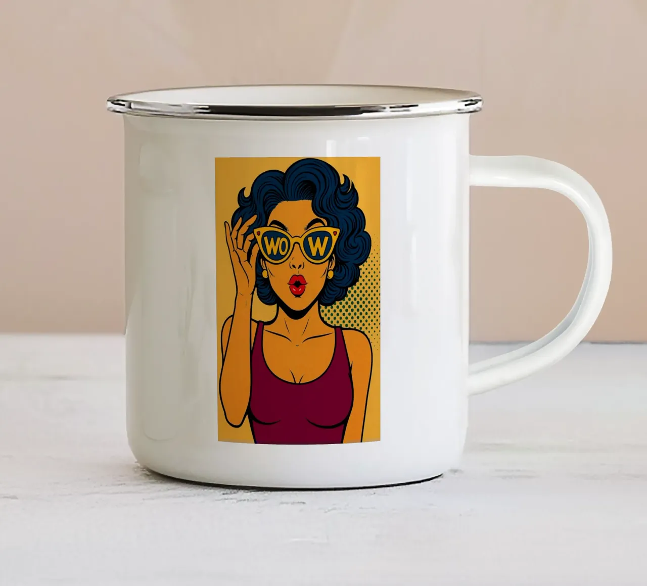 occhiali da donna wow tazza in smalto da kadilans