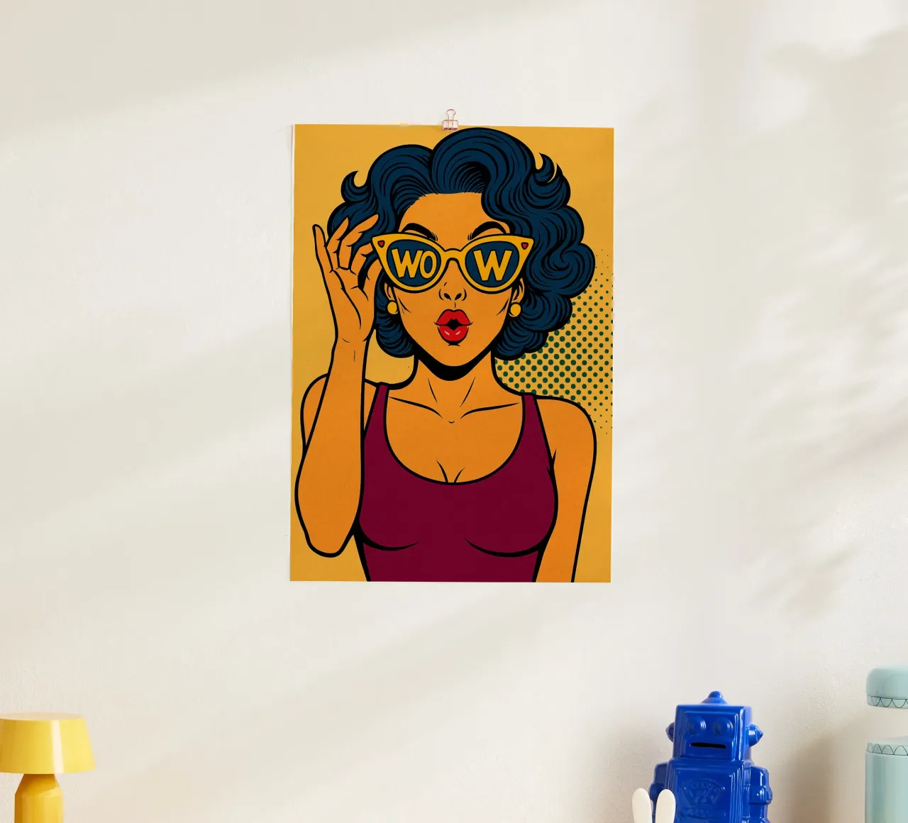 occhiali da donna wow poster da kadilans