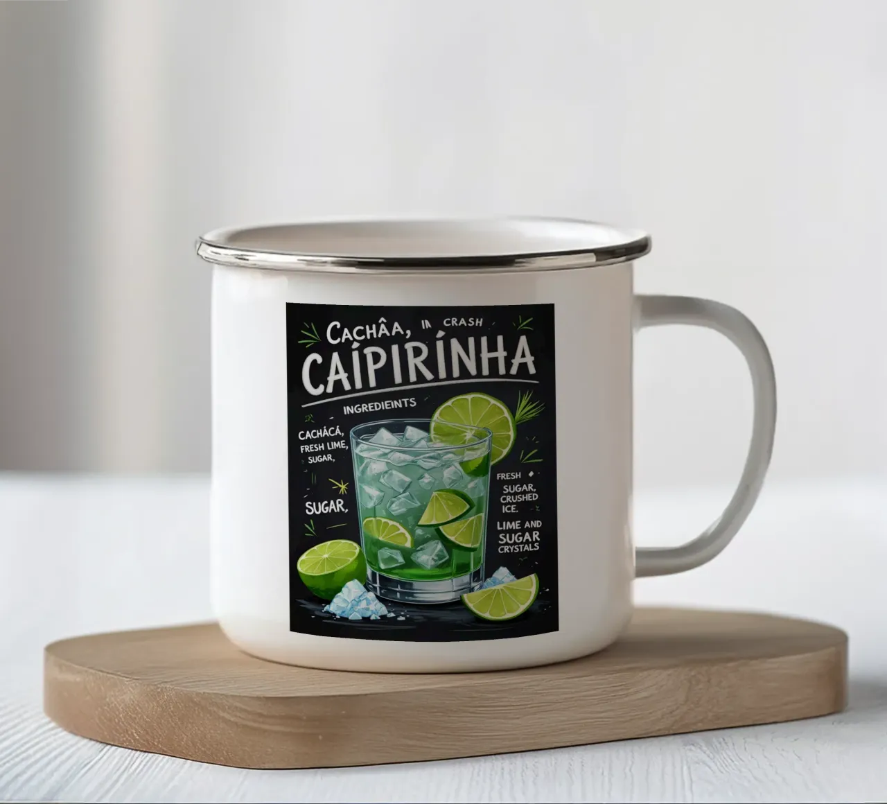 Caipirinha Cocktail tazza in smalto da Jeff Studio