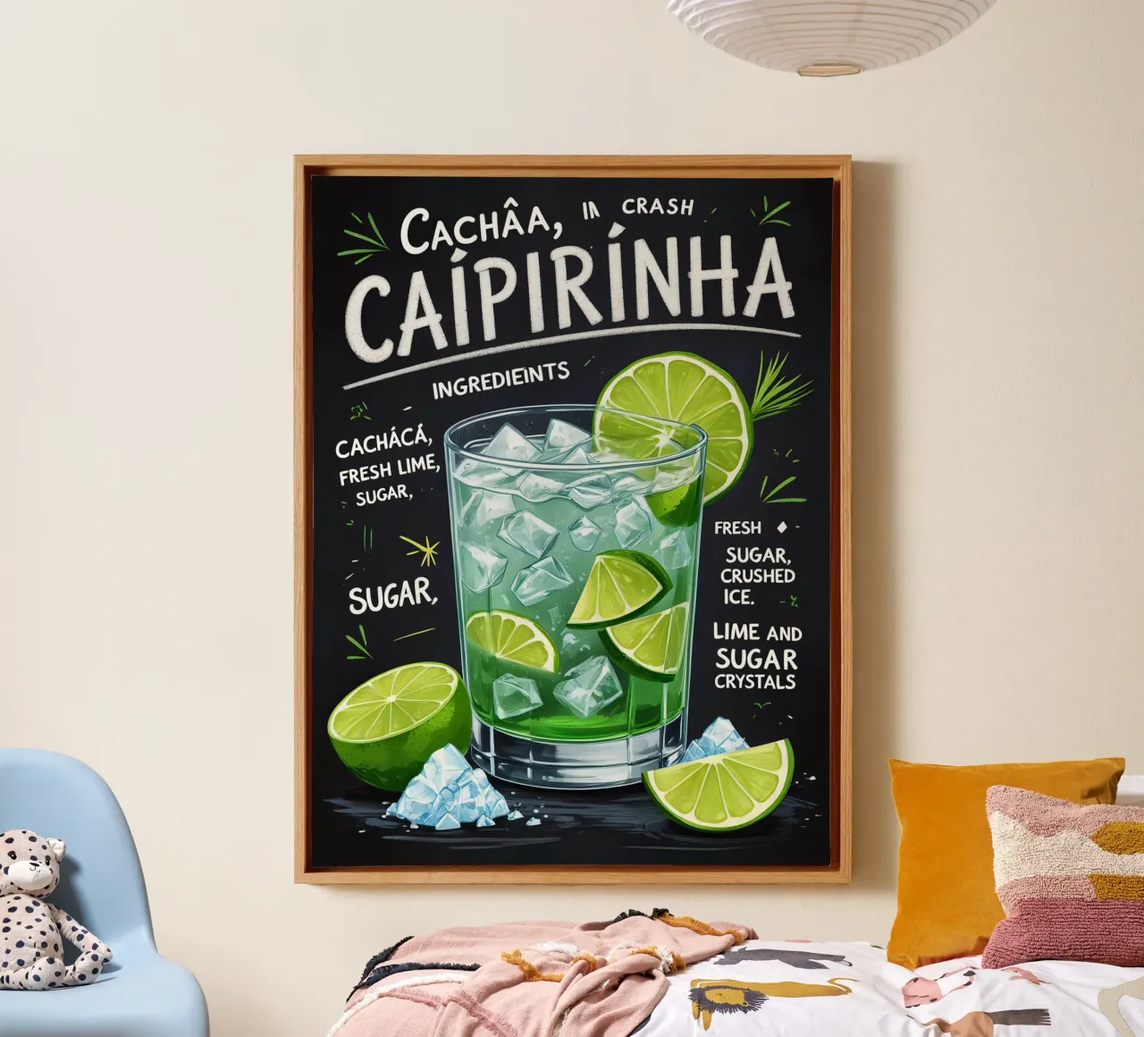 Caipirinha Cocktail canvas met Baklijst van Jeff Studio