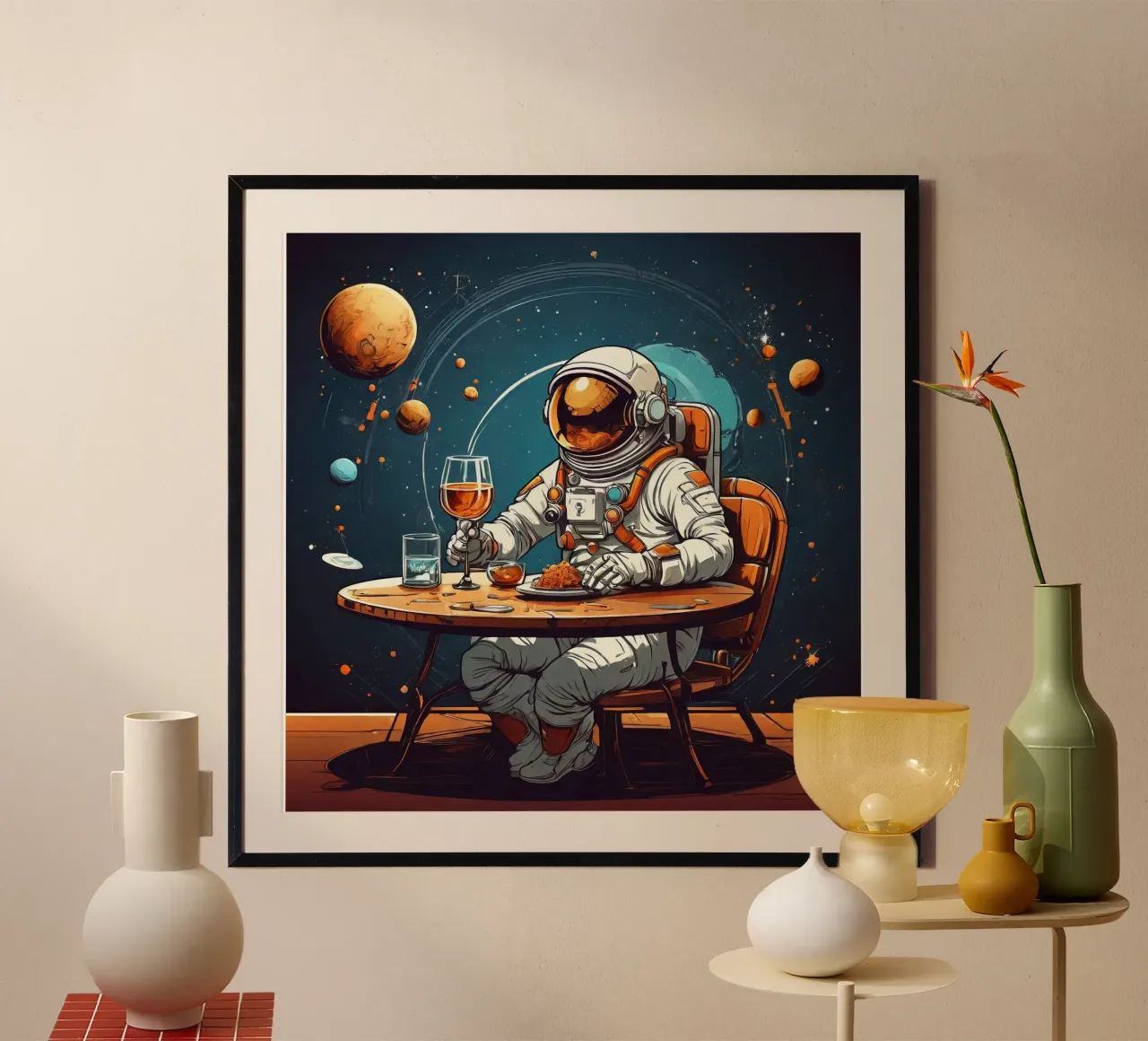 Astronauta della tavola calda poster da Delaney Okuneva