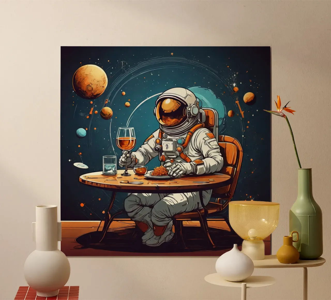 Astronauta della tavola calda poster da Delaney Okuneva