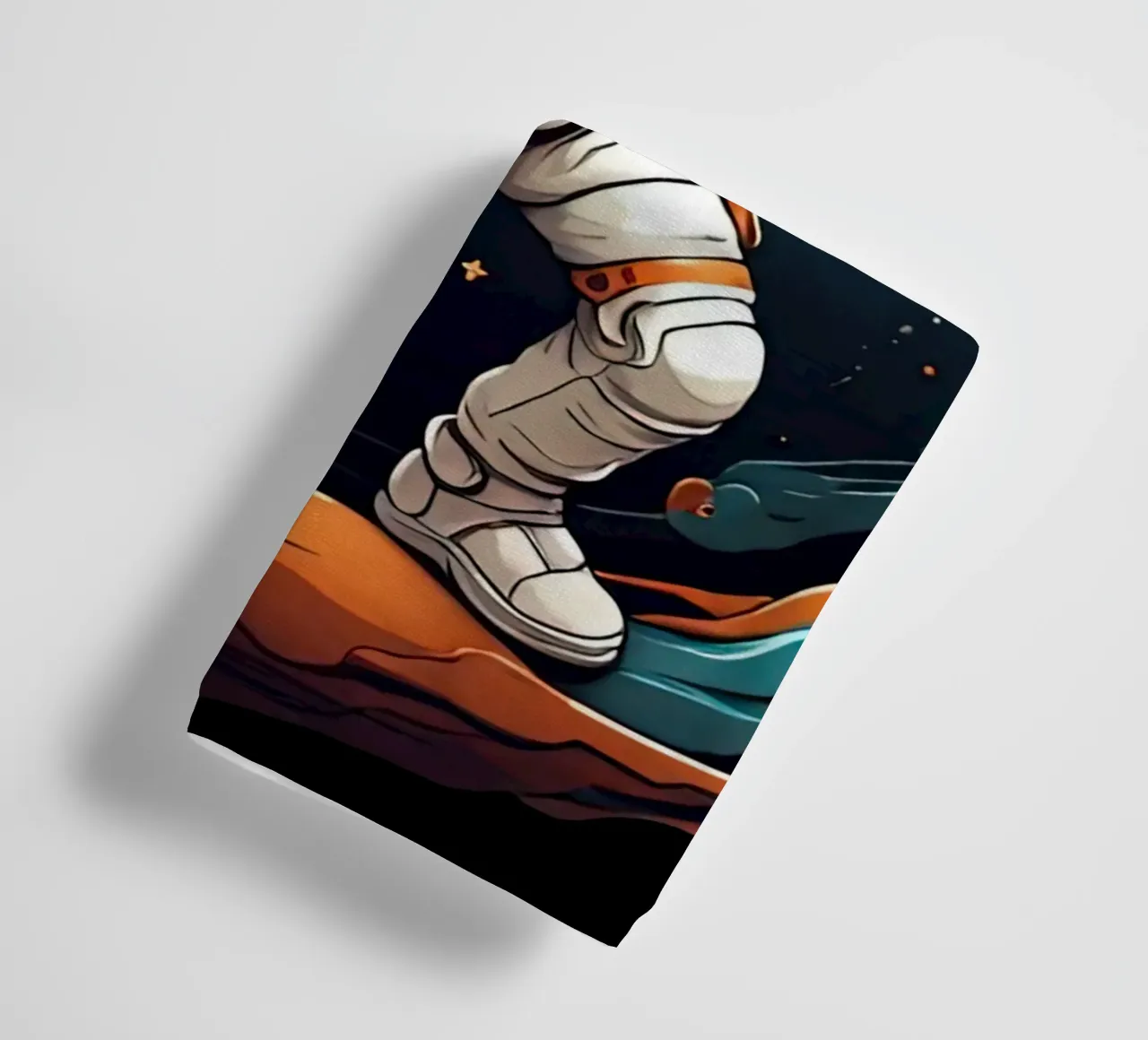 Astronaut Playing BAll towel by Delaney Okuneva