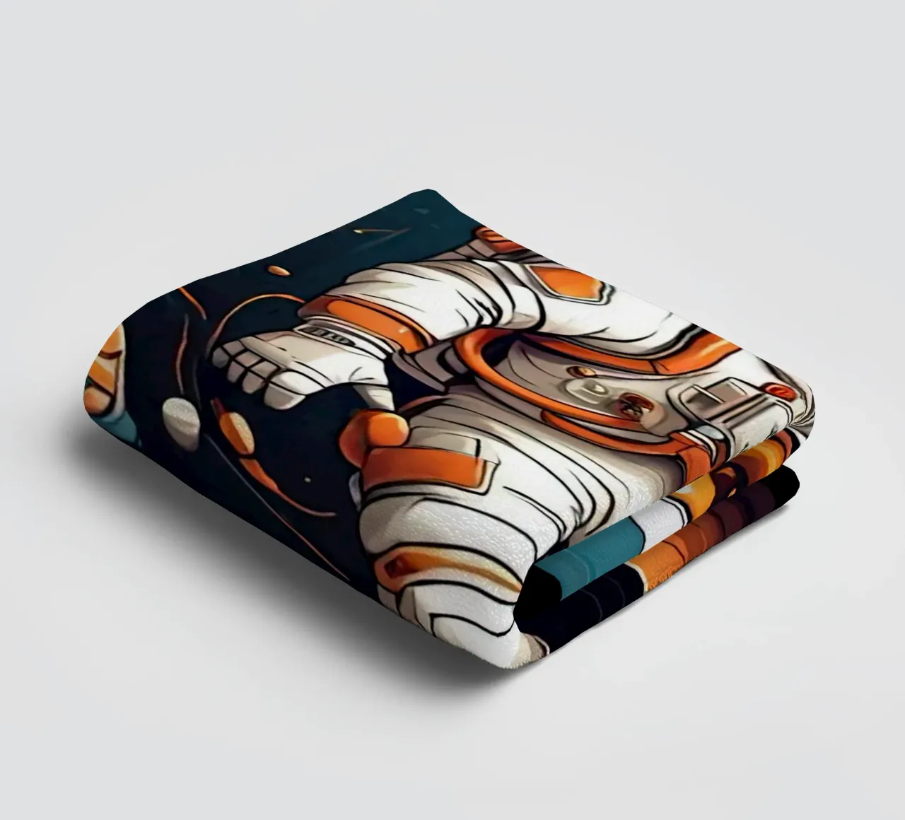 Astronaut Playing BAll towel by Delaney Okuneva