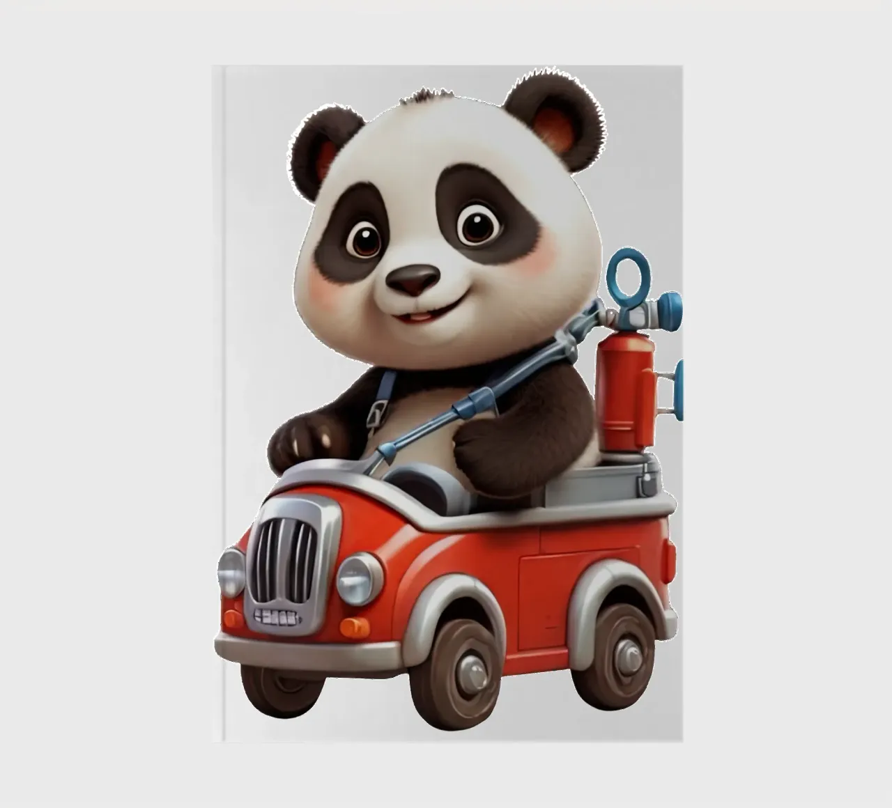 Panda firefighter notebook by Delaney Okuneva
