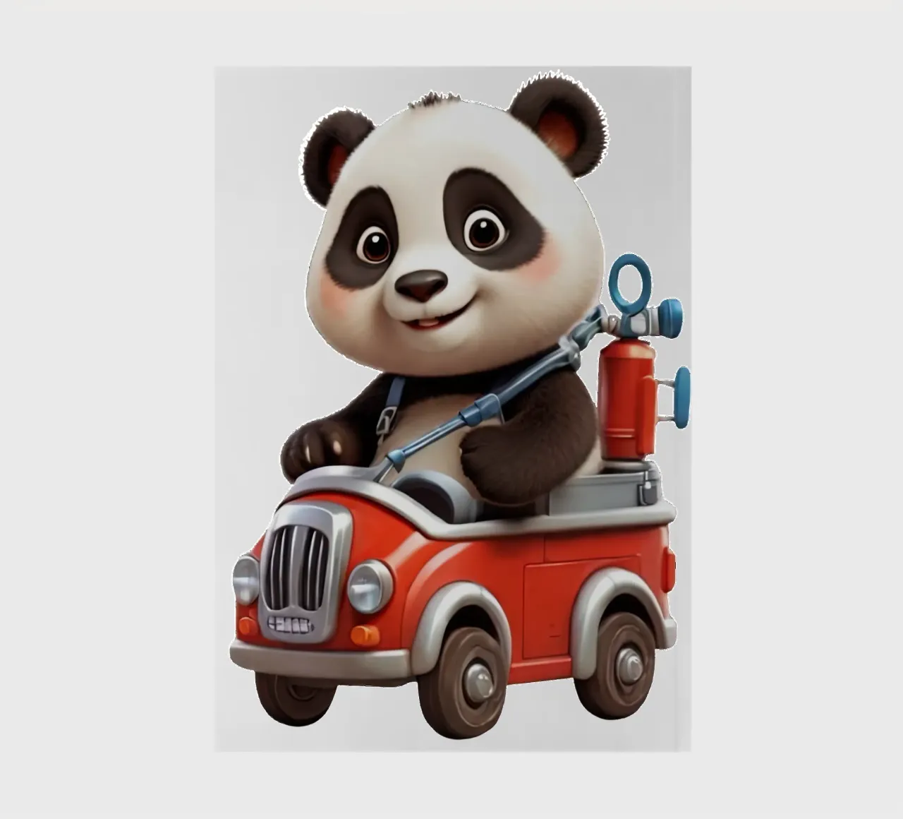 Panda firefighter notebook by Delaney Okuneva