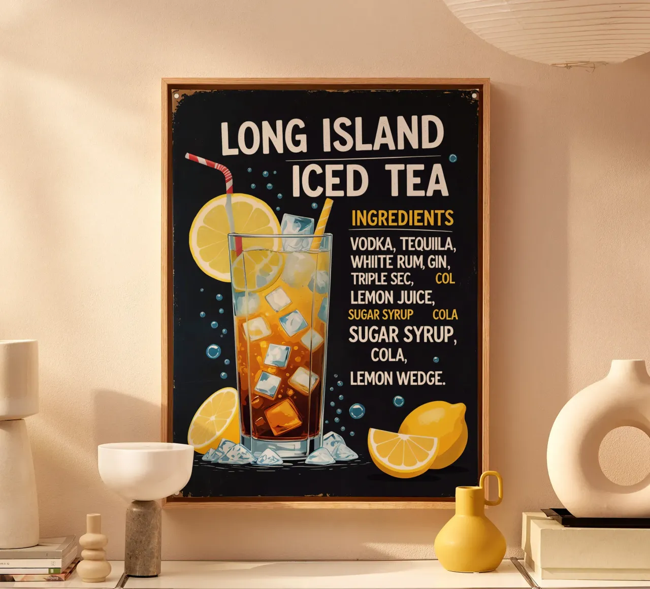 Long Island Iced Tea tela con Cornice a cassetta da Jeff Studio