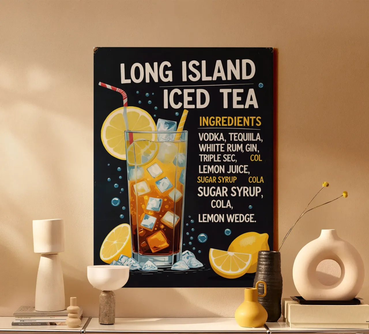 Long Island Iced Tea tela con Cornice a cassetta da Jeff Studio