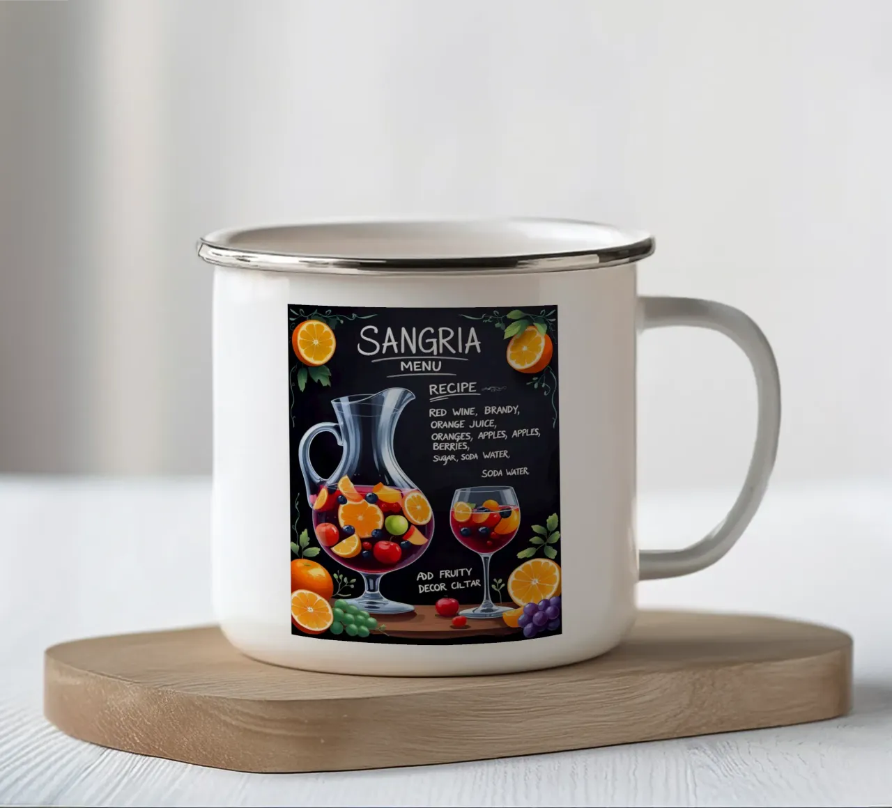 Sangria Cocktail tazza in smalto da Jeff Studio