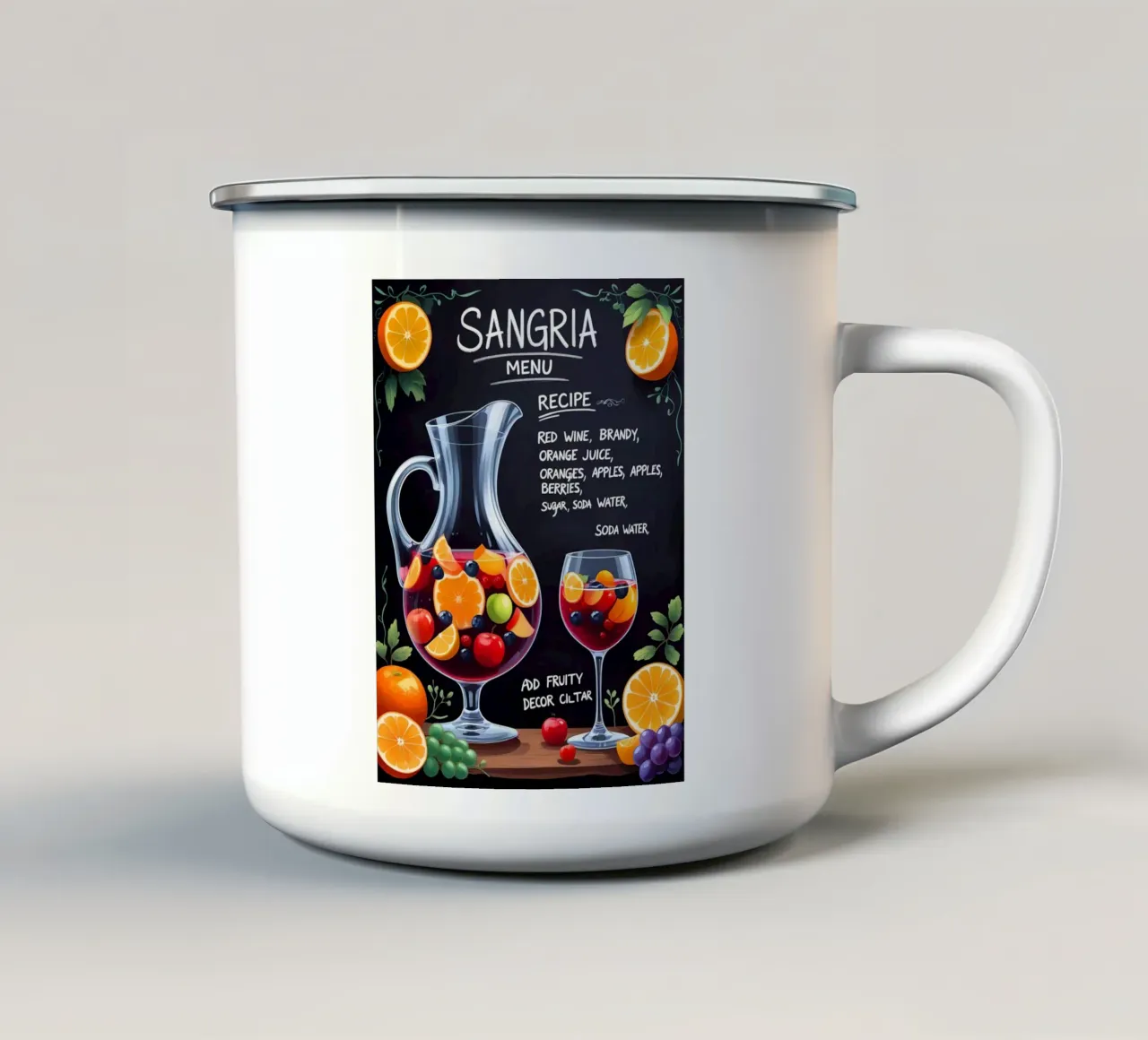 Sangria Cocktail tazza in smalto da Jeff Studio