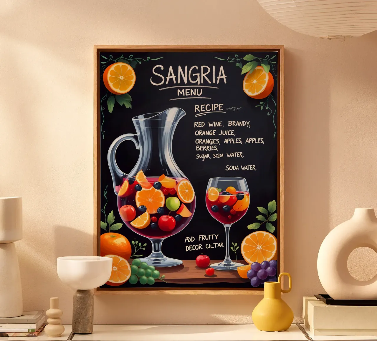 Sangria Cocktail tela con Cornice a cassetta da Jeff Studio