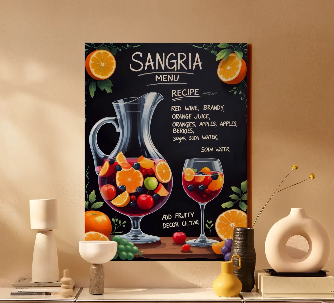 Sangria Cocktail tela con Cornice a cassetta da Jeff Studio
