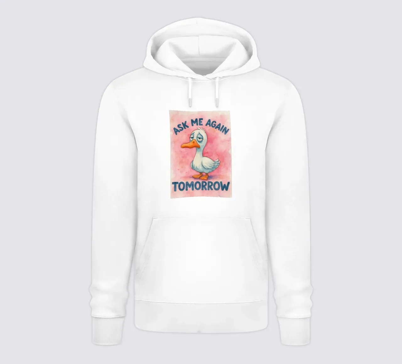 pregúntame otra vez mañana ganso sudadera con capucha de wadasx