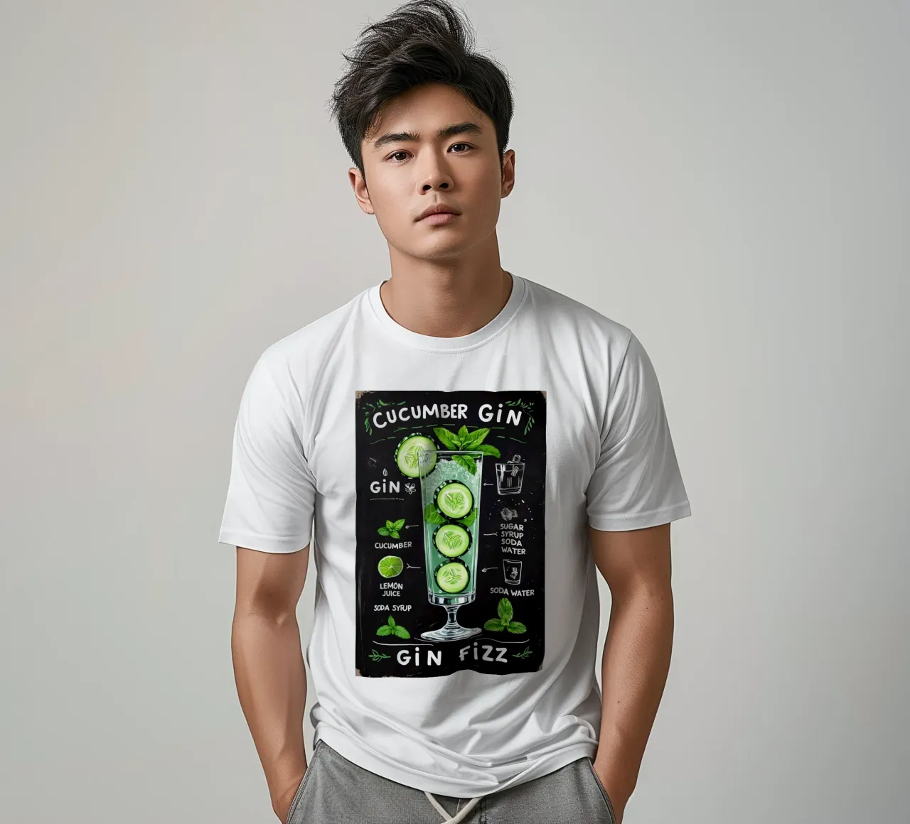 Cucumber Gin Cocktail t-shirt da Jeff Studio