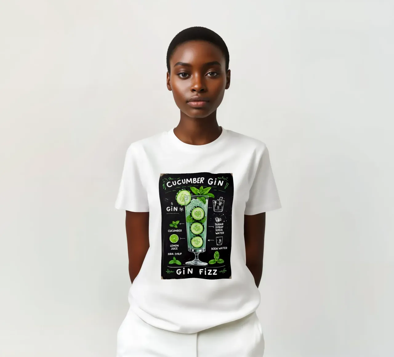 Cucumber Gin Cocktail t-shirt da Jeff Studio