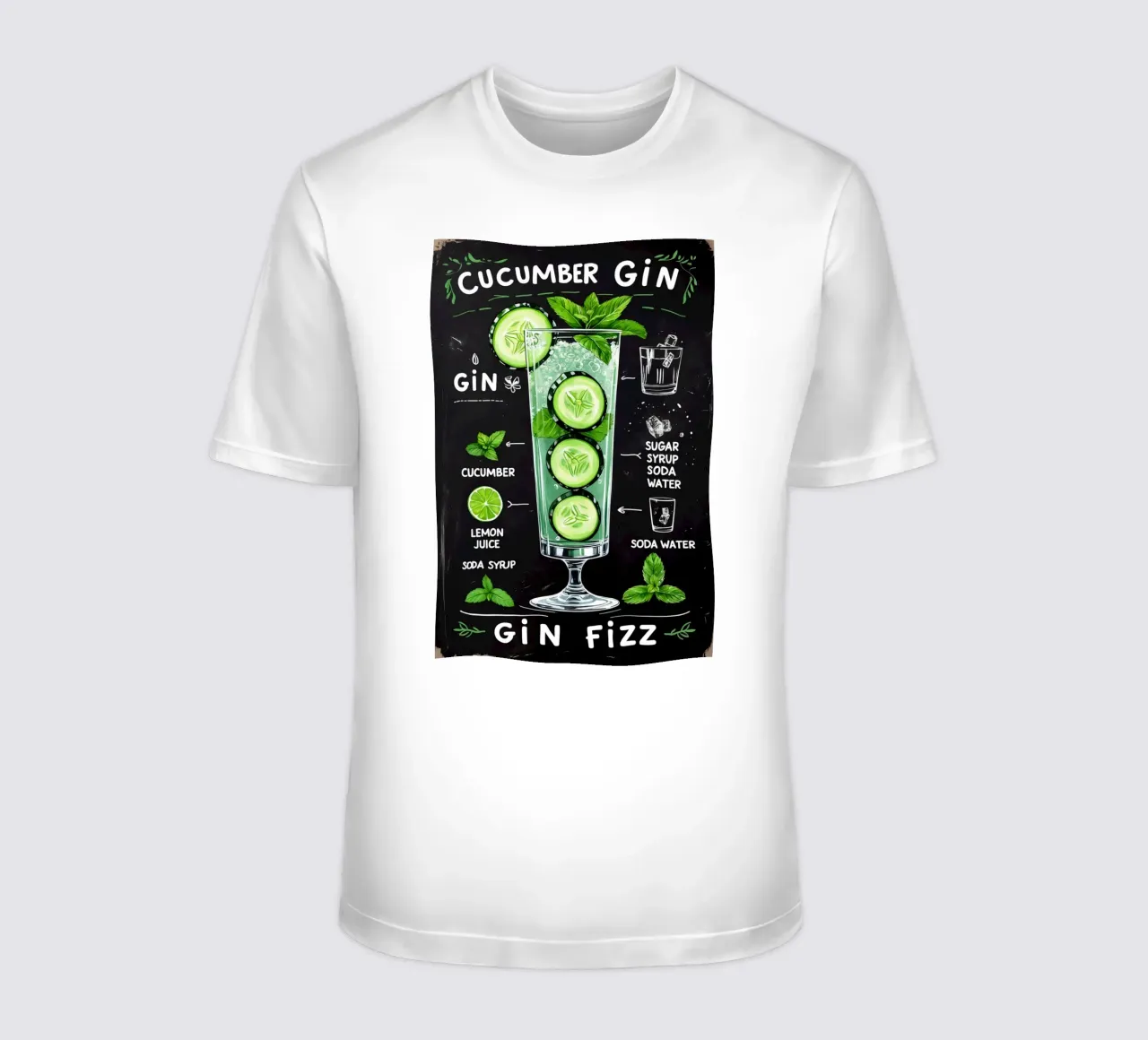 Cucumber Gin Cocktail t-shirt da Jeff Studio