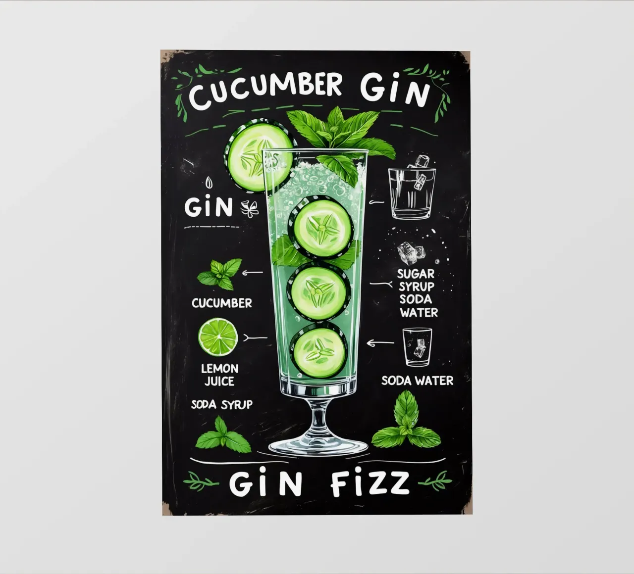 Cucumber Gin Cocktail pellicola backlit da Jeff Studio